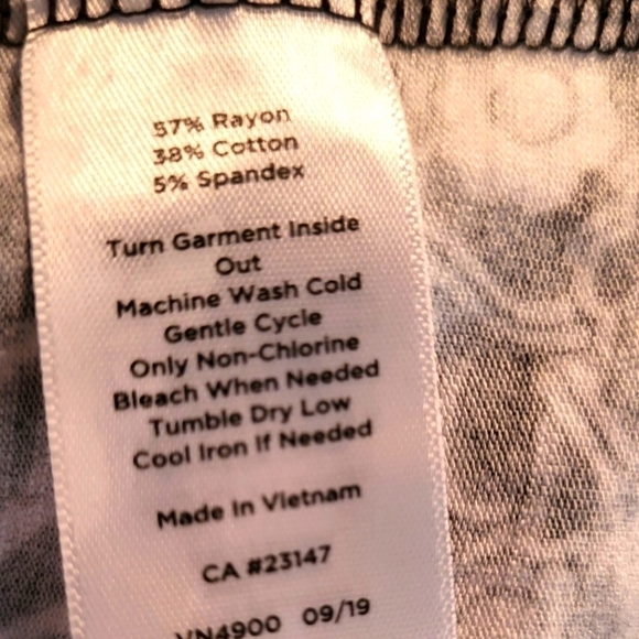 T By Talbots Sleeveless Tie Cinch Waist Midi Printed Dress Size LP - Picture 8 of 10